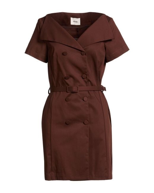 Dixie Brown Chocolate Mini Dress Cotton, Elastane