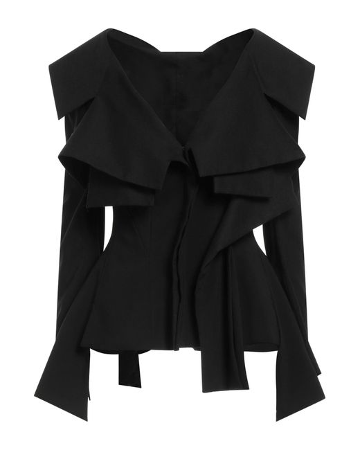 Yohji Yamamoto Black Jacket Rayon, Cotton, Linen, Silk