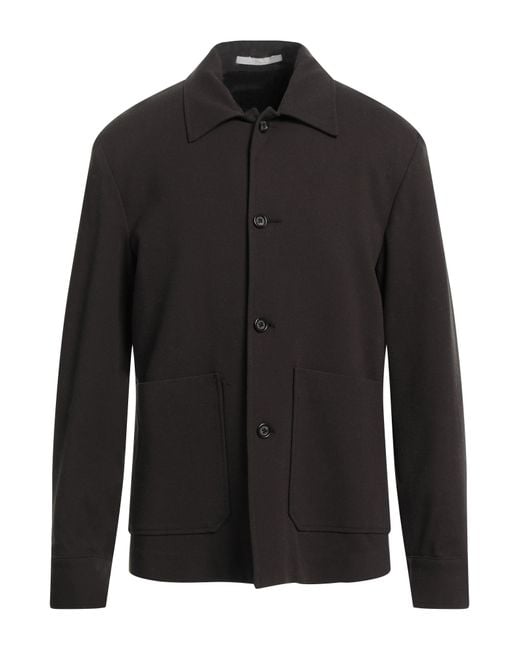 Paolo Pecora Black Dark Shirt Viscose, Polyamide, Elastane for men