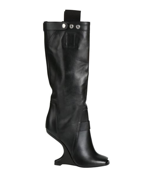 Rick Owens Black Boot Soft Leather