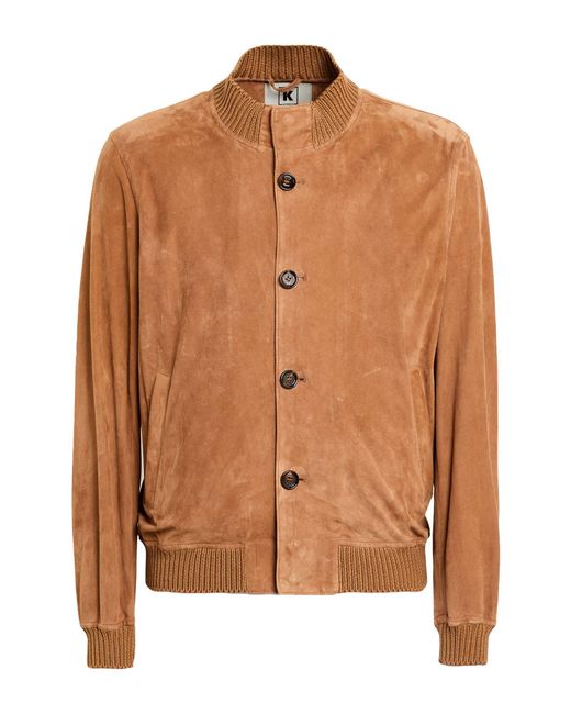 KIRED Brown Jacket Lambskin for men