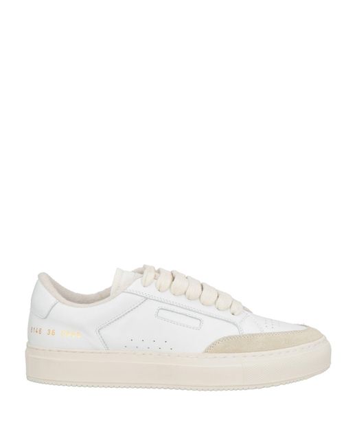 Common Projects White Sneakers Leather, Textile Fibers