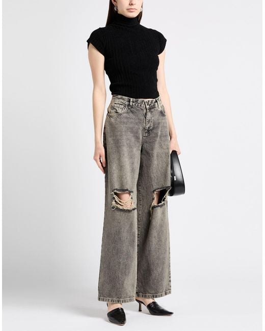 8pm Gray Jeans Cotton