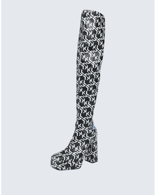 Karl Lagerfeld White Boot Soft Leather