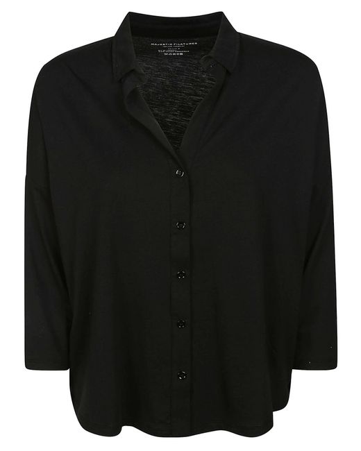 Camisa Majestic Filatures de color Black