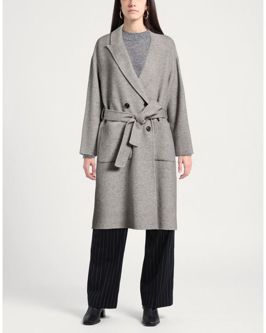 BRERAS Milano Gray Coat Wool, Polyester