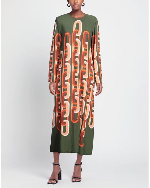 LaDoubleJ Green Midi Dress Viscose