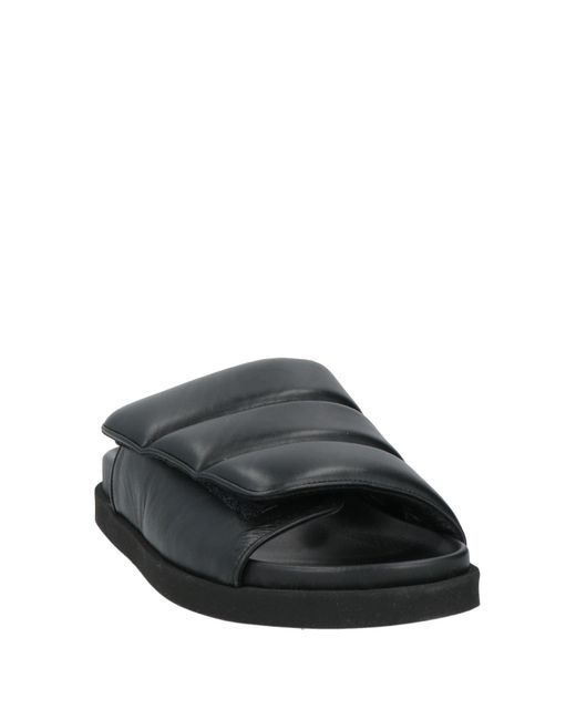 Gia Borghini Black Sandals Textile Fibers
