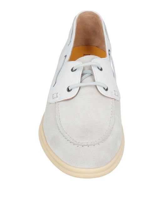 Doucal's White Loafers Leather