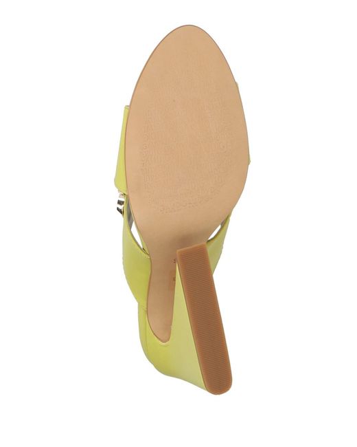 GAUDI Yellow Lime Sandals Leather