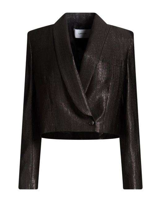 Lardini Black Blazer Wool, Polyester, Nylon