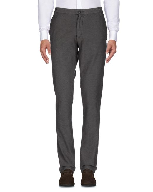 Emporio Armani Gray Sand Pants Cotton, Elastane for men
