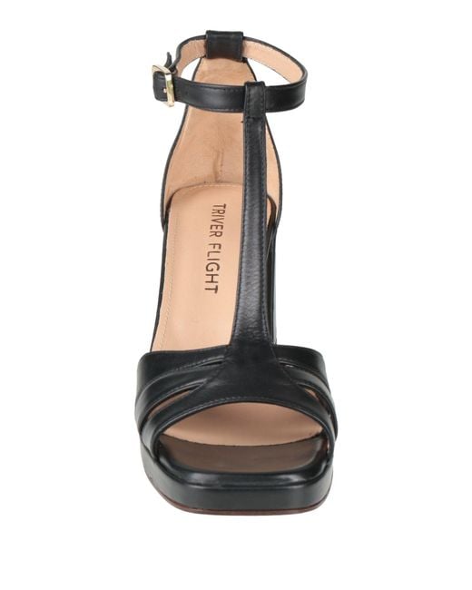 Triver Flight Black Sandals