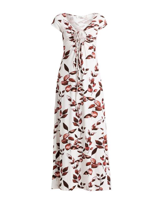 Circus Hotel White Maxi Dress Cotton, Elastane