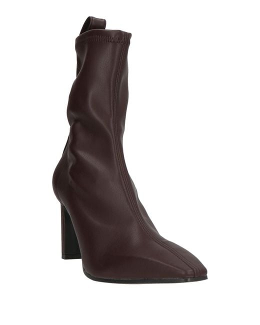 Ovyè Brown Chocolate Ankle Boots Synthetic Fibers