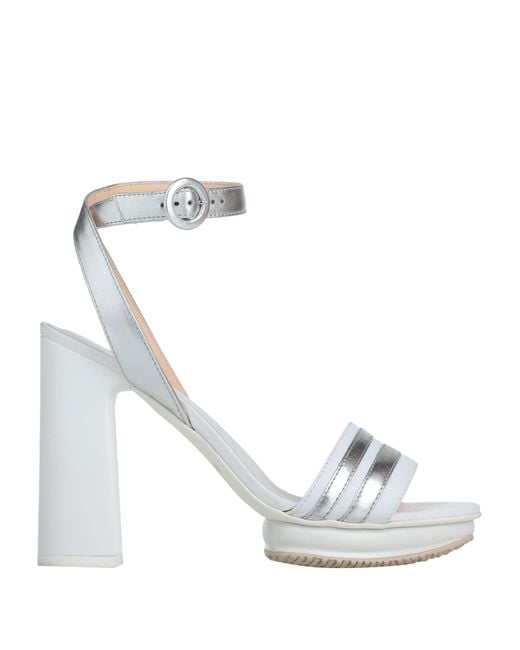 Hogan White Sandals