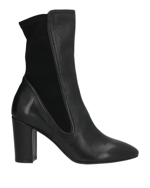 Stuart Weitzman Black Ankle Boots Leather