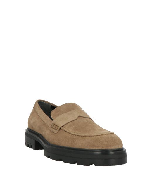 Hogan Brown Khaki Loafers Leather for men