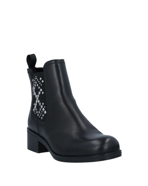 Frau Black Ankle Boots Textile Fibers
