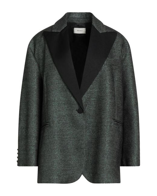 ViCOLO Black Blazer Cotton, Acrylic, Polyamide, Polyester, Elastane