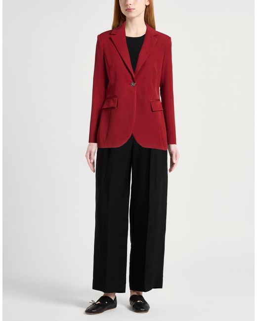 Cristinaeffe Red Blazer Polyester, Elastane