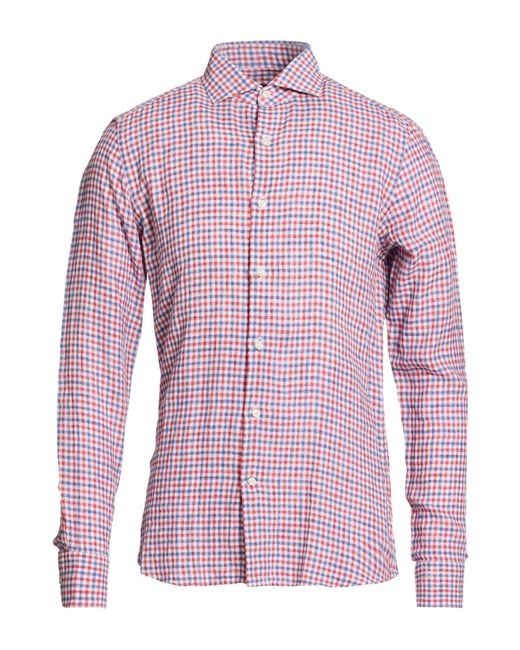 Savile Row Pink Shirt Linen for men