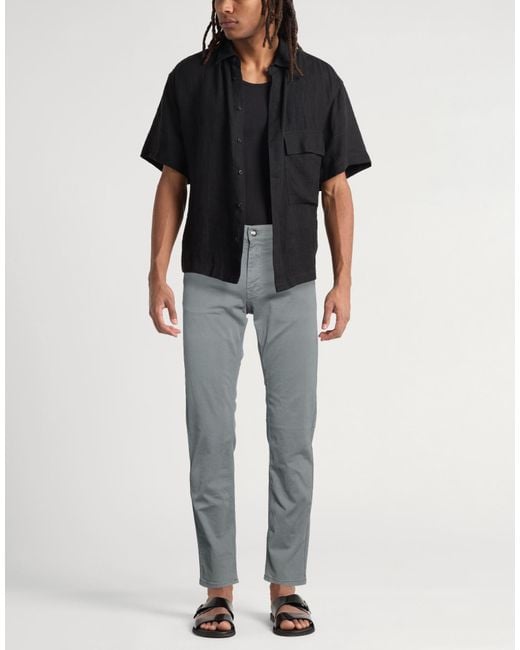 Harmont & Blaine Gray Pants Cotton, Elastane for men