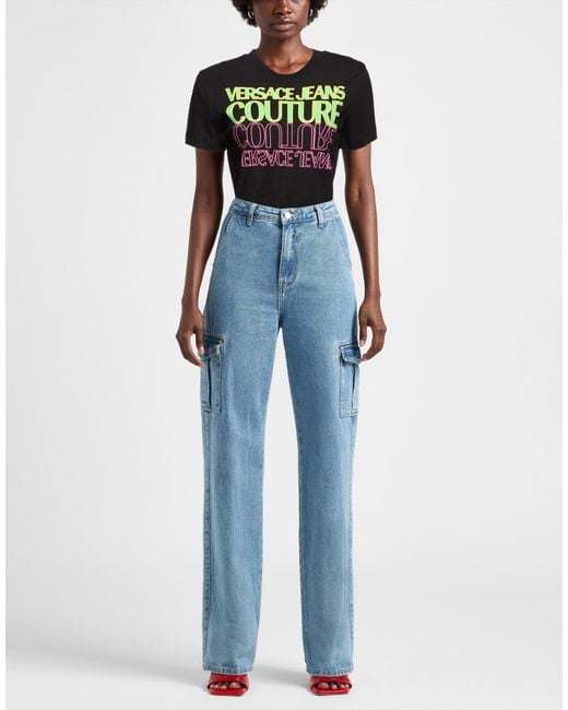 Versace Jeans Couture Black T-Shirt Cotton