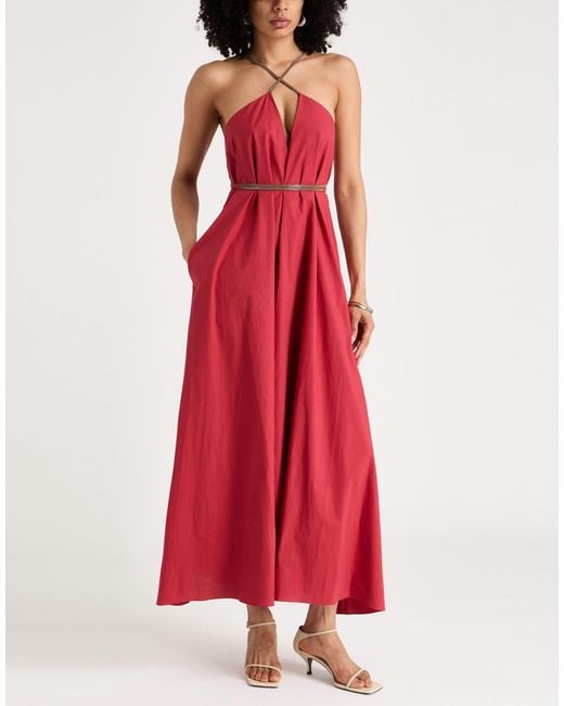Brunello Cucinelli Red Maxi Dress