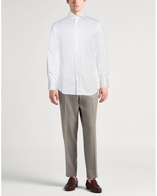 Camicia di Brunello Cucinelli in White da Uomo