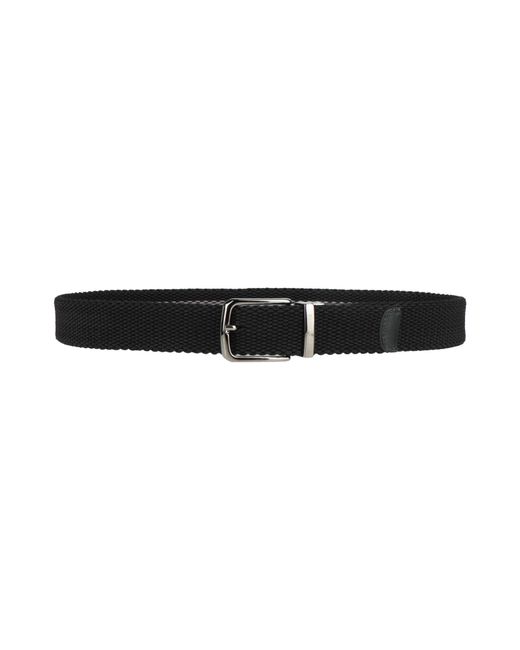 Paul & Shark Black Belt Viscose, Rubber for men