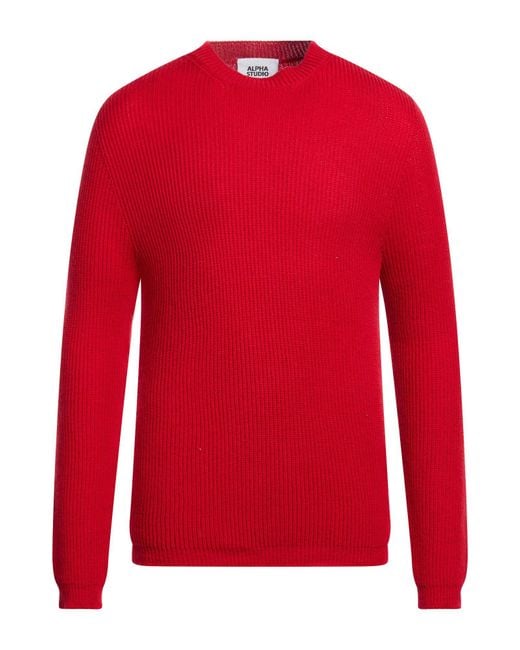 Pullover Alpha Studio de hombre de color Red