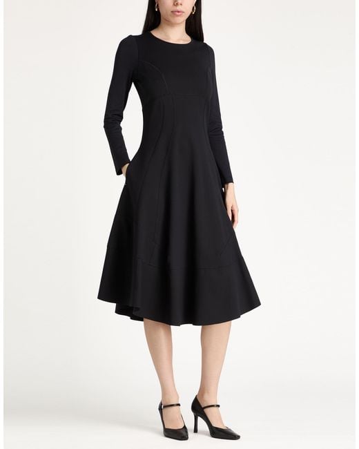 High Black Midi Dress