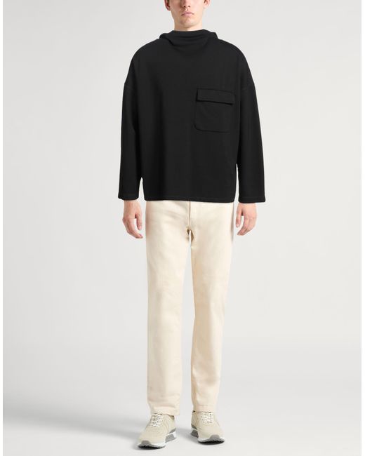 Hevò Black Sweatshirt Viscose, Polyamide, Elastane for men