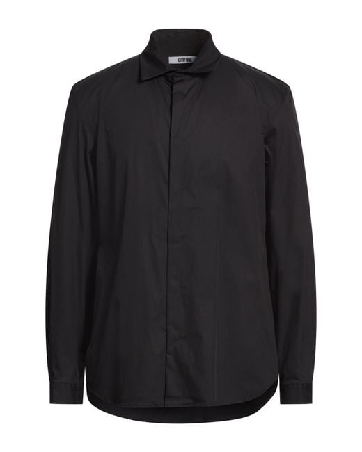 Grifoni Black Shirt Cotton, Polyamide, Elastane for men