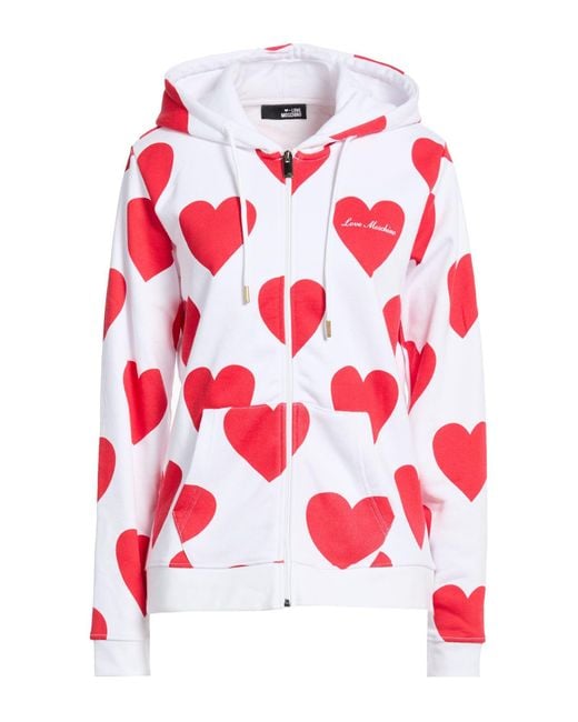 Love Moschino Red Sweatshirt Cotton, Polyester