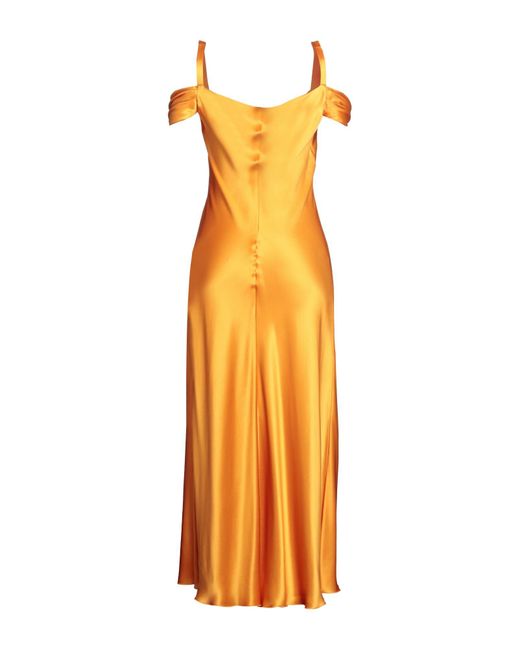 Vestido largo Alberta Ferretti de color Metallic