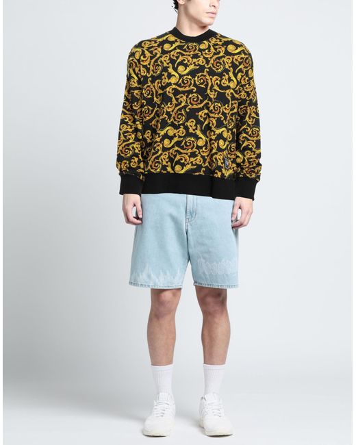 Versace Yellow Sweatshirt Cotton, Elastane for men