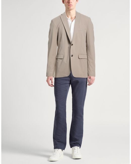 Rrd Gray Taupe Blazer Polyamide, Elastane for men