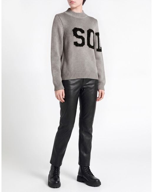 SOLOTRE Gray Sweater Polyamide, Wool, Alpaca Wool
