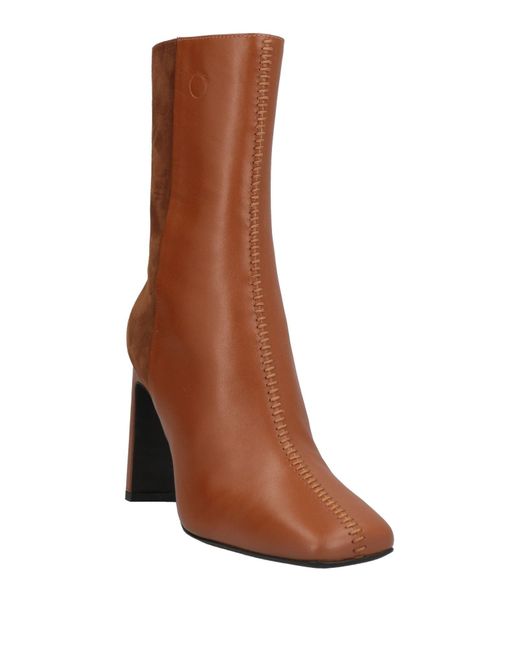High Brown Ankle Boots