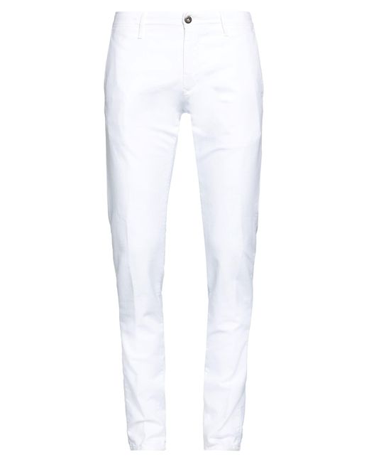 Incotex White Pants Cotton, Elastane for men
