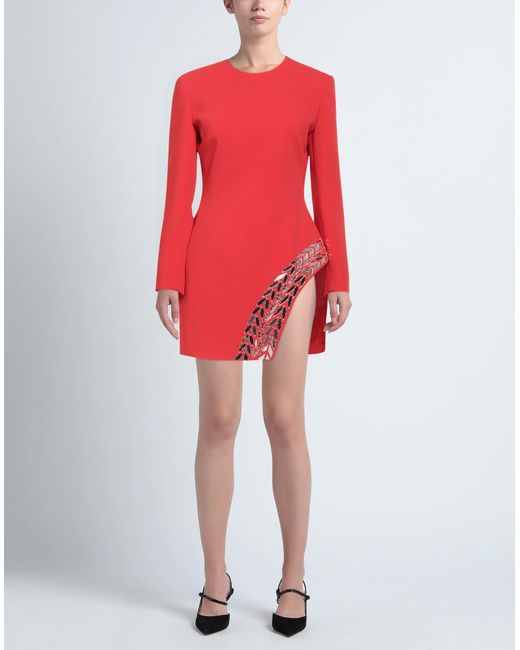 David Koma Red Mini Dress