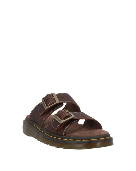 Dr. Martens Brown Josef Grizzly Sandals Leather for men