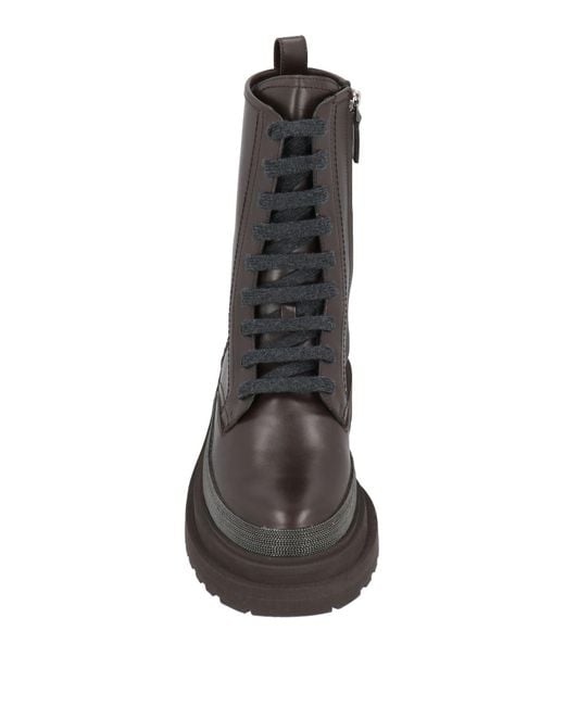 Brunello Cucinelli Brown Ankle Boots Leather