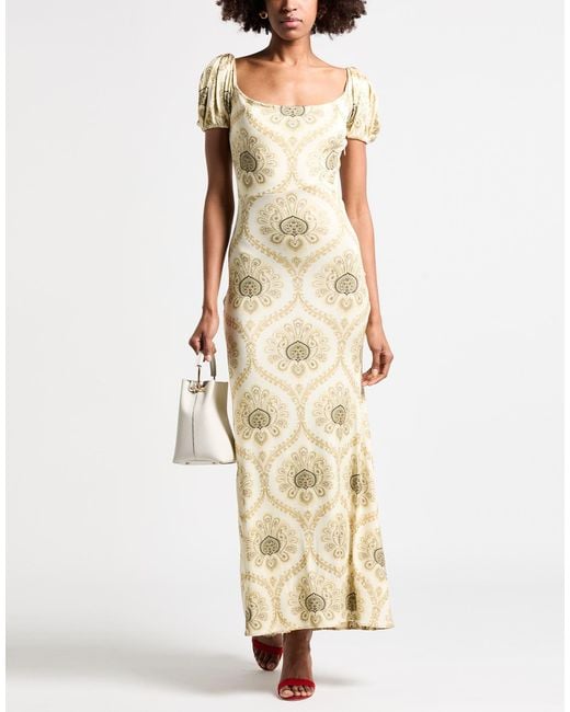 Etro Metallic Maxi Dress Viscose, Elastane