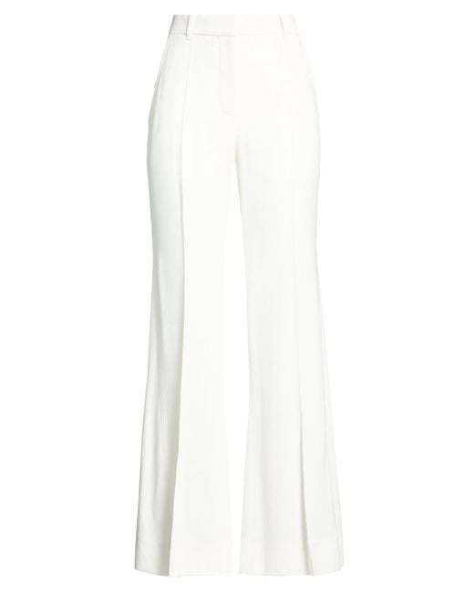 Victoria Beckham White Pants Viscose, Polyamide