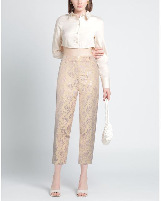 SEVENTY VENEZIA Natural Pants Polyester, Cotton