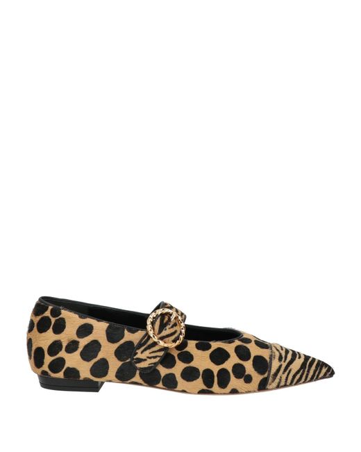 Ulla Johnson Natural Ballet Flats Calfskin