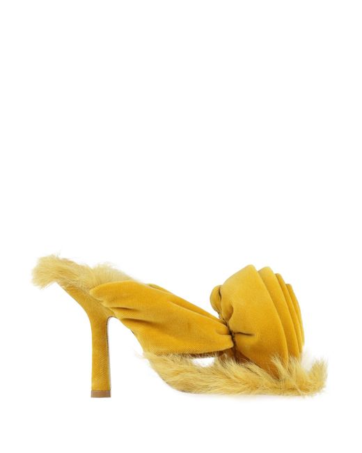 Burberry Yellow Thong Sandal Cotton, Goat Skin